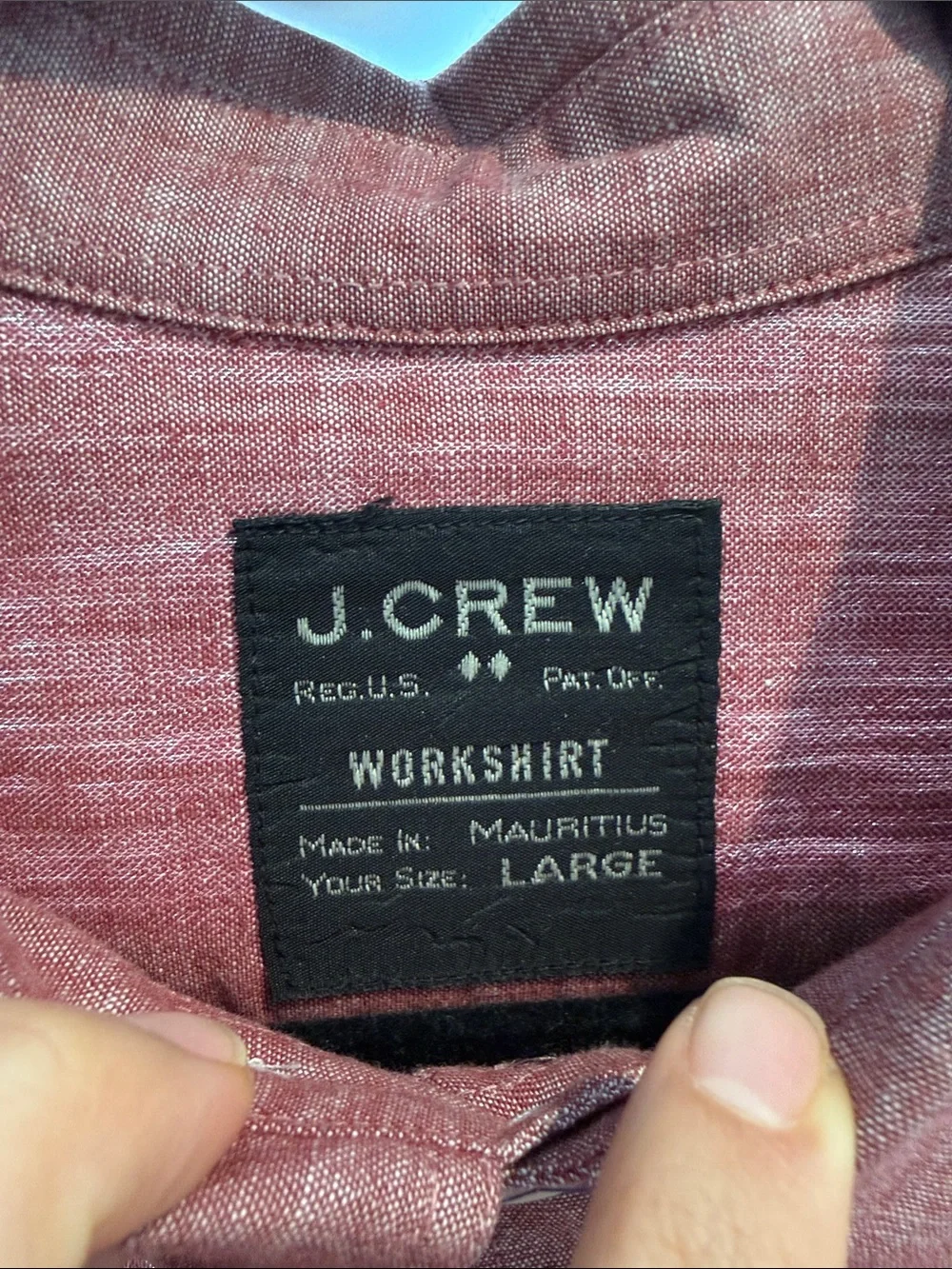 J. Crew Men's Long-Sleeve Casual Button-Down Shirt in Burnt Red